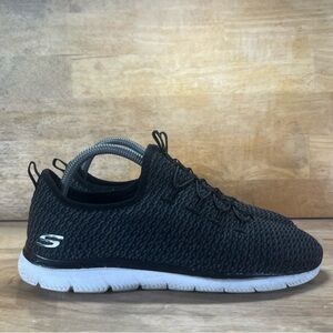 Skechers Summits Womens Size 8.5 Slip On Shoes Sneakers Black White 59504S